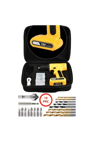 Assur 12V Type - c Usb Şarjlı Akülü Vidalama Dahili Batarya Matkap - 2111