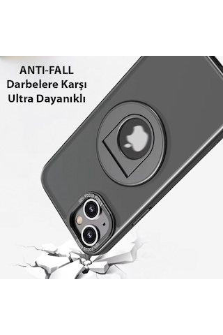 Ally Apple Uyumlu iPhone 15 Plus İçin Magsafe Yüzük Standlı Manyetik S