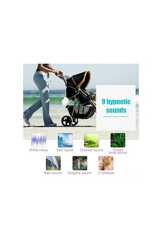 Geekyou Bebek Uyku Alıcı - Beyaz Gürültü Ve 9 Dinleyici Ses İle Uyku Yardımı, Usb Şarjlı Ve Taşınabilir Diğer