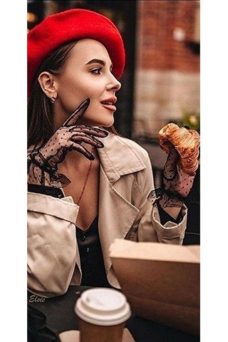 Kırmızı Fransız Ressam Avusturalya Yünü Keçe Bere Açık Kırmızı