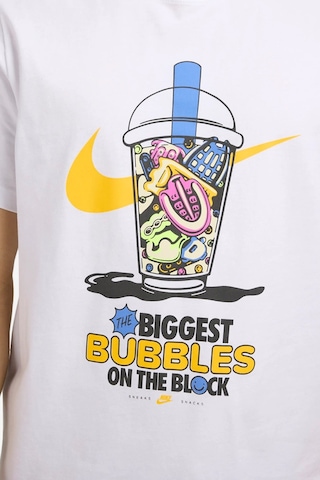 Nike Oc Sole Food Cotton Mens Tee White Erkek Günlük Stil Tişört Beyaz Beyaz