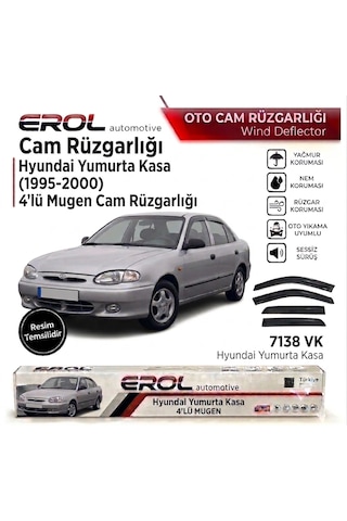 Hyundai Accent Yumurta Kasa 1995-2000 4'lü Sedan Mugen Cam Rüzgarlığı
