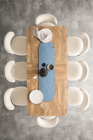 Koza Home Cesta El Yapımı Örgü Turkuaz Runner 37x136 4001 Standart