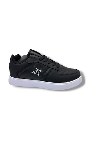 Luttoon 1201-26 Cilt Deri Anatomik Sneaker Siyah Beyaz 36-39 Siyah