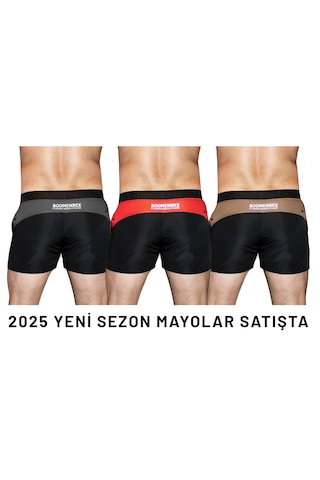 Boomenbex Avandgard Siyah Füme Mayo Şort Yeni Sezon