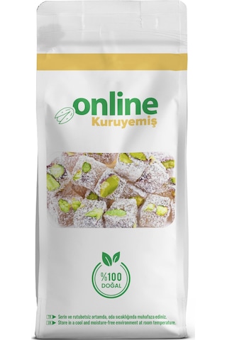 Online Kuruyemiş Antep Fıstıklı Hindistan Cevizli Çifte Kavrulmuş Lokum 1000 Gr
