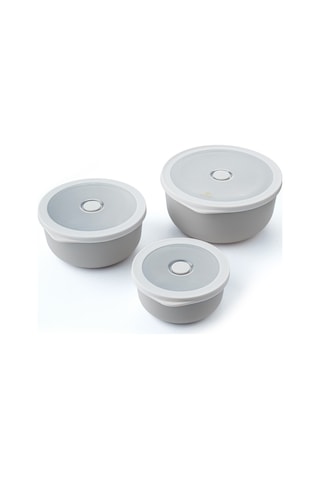 Emsan Soft 3'lü Saklama Kabı Gri