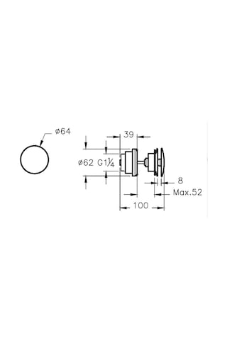 VitrA Yuvarlak Lavabo Süzgeci Universal Sabit Altın A4514823