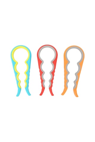 Kavanoz Açacağı Pense 4'ü 1 Arada Çok Fonksiyonlu Şişe Soda Manuel El Aletleri 3'lü Paket Çok Renkli