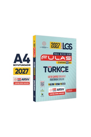 2027 8.sınıf Full Lgs Altın Seri Fulas Lgs/meb Örnek Çıkmış Modüler Soru Bankası Çözümlü Sözel Set