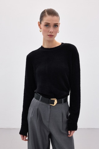 Sateen Sakallı Triko - Siyah-136613 Siyah