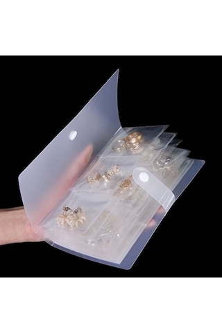 Albüm Şeklinde Aksesuar, Takı Saklama Poşetleri Kolye, Küpe, Bileklik Organizeri 4172 Çok Renkli