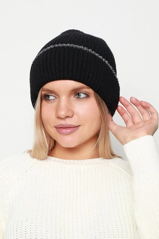 Sim Detaylı Kadın Bere Rkş-1139 Siyah Siyah