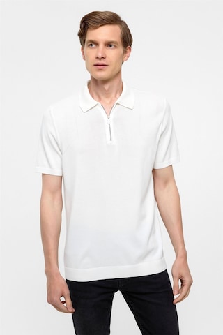 Süvari Beyaz Regular Düz Polo Yaka Triko Tşört -38341 Beyaz