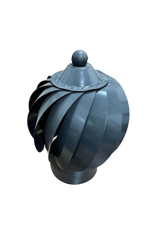 Esmatik-bacamatik-rüzgar Gülü / Çap: 13 Cm / Mat Siyah Boyalı / Baba's Stove