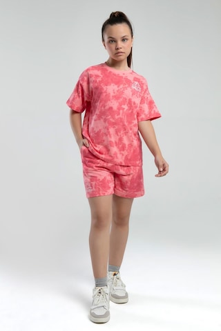 Kappa 362415 Kız Çocuk Tie-dye Şort Bermuda Pijama Takım Pembe