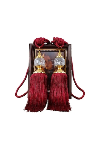 Novahub Perde Bağı Püskül Takımı - 2 Adet Plastik Ve Polyester - 66 Cm Toplam Uzunluk