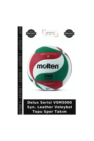 Delux Serisi V5m5000 Syn. Leather Voleybol Topu Spor Takım Çok Renkli