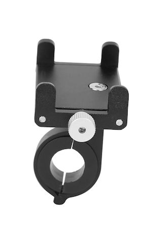 Ximistore9 Alüminyum Çelik Bisiklet Telefon Tutucu - Mekanik Kilitleme, 360 Döner, 3.5-6.5 İnç Telefonlar İçin, 18-31mm Direk Uyumlu Siyah