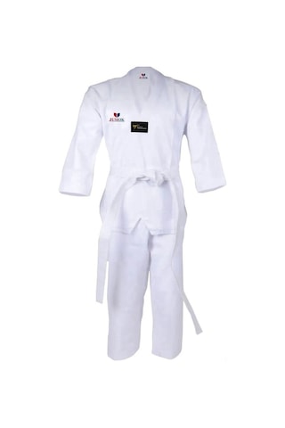 Jumok Taekwondo/tekvando Acemi Elbise Kıyafeti Dobok Beyaz Yaka Ç Beyaz