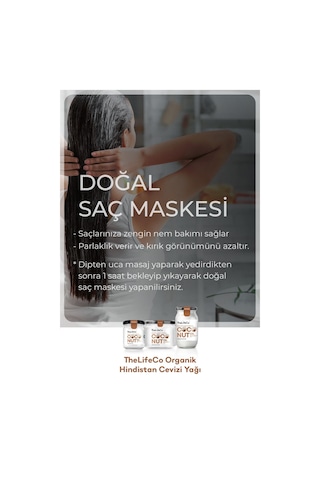 TheLifeCo Organik Hindistan Cevizi Yağı 337 ML