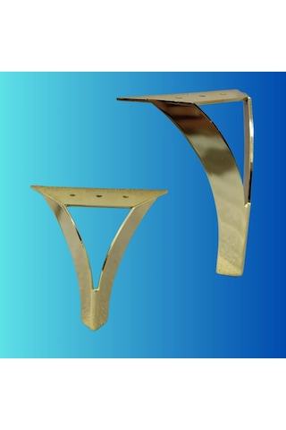 14 Cm Metal Damla Koltuk Ayağı Mobilya Ayağı Ünite Ayağı Konsol Ayağı Puf Berjer Ayağı Gold