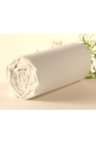 Maki Home Pamuklu Ekru 90x190 Tek Kişilik Lastikli Çarşaf Seti