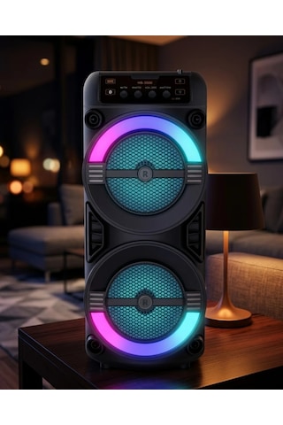 Rgb Işıklı Bluetooth Hoparlör Kablosuz Taşınabilir Stereo Speaker