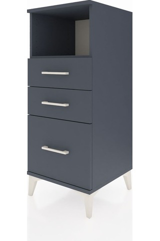 Hyperion Komodin Tek Raflı 3 Çekmeceli 44x44x106 Antrasit-ant... Antrasit