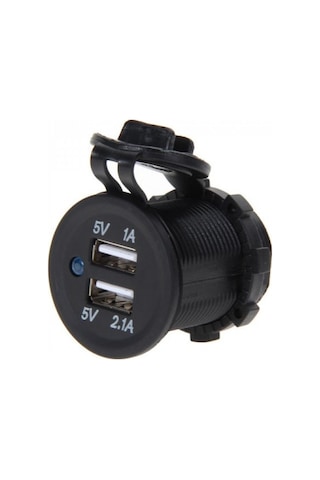Montajlanabilir Araba Tekne İçin Dual Usb Şarj Soketi 5v 2.1a 12-24v