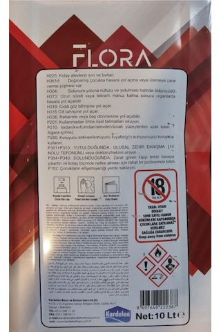 Kardelen Flora Renksiz Boya İnceltici Ve Çözücü Sentetik Tiner 10lt