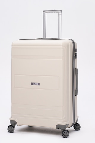 Elatae Premium Polipropilen Kırılmaz 3'lü Valiz Seti Bej - Antrasit V305 Bej