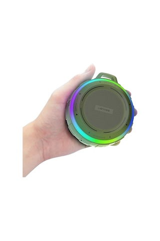 Lenyes S223 Rgb Işıklı Askı Aparatlı Mini Bluetooth Speaker Hoparlör V5.3 Yeşil