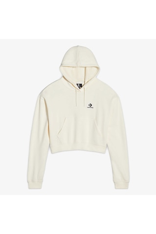 Converse Chuck Taylor Boxy Kadın Ekru Kapüşonlu Sweatshirt Ekru