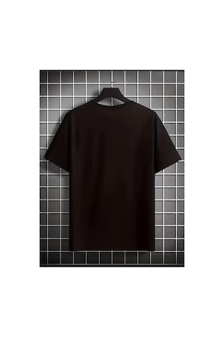 Erkek One Love Grafik Basklı Komfort T-shirt Siyah