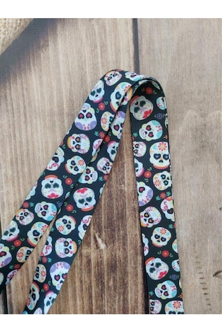 Renkli Kurukafa Kart Askısı Yaka Kartı Boyun Askı İpi Telefon Askısı Yatay Dikey Kart Koruyucu