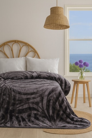 Lenta Çift Kişilik Battaniye 200 220 Antrasit Antrasit