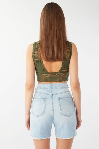Banny Jeans Kadın Paçası Kesik Jean Şort Açık Mavi