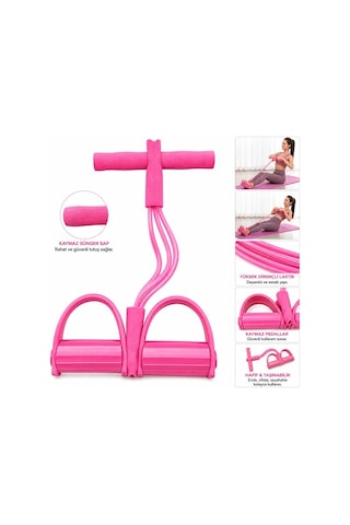 Özel Seri Btr-pınk Ayak Çekme Egzersiz Lastiği Pembe Body Trimmer Antrenman İpi Esneme Aleti