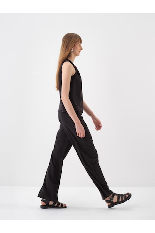 Xint Siyah Doğal Akışlı Oversize Bluz 751113