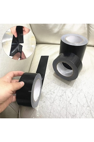 Novahub Kendinden Yapışkanlı Alüminyum Bant - Siyah - 5cmx10m - Kanepe Onarımları - Kendinden Yapışkanlı Mobilya İlk Yardım Yamaları