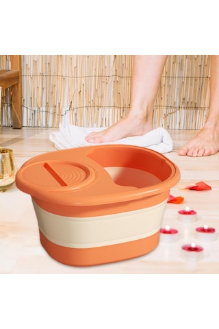 Suntek Ayak Banyosu Katlanır Katlanabilir Islatma Turuncu