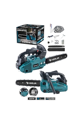 Assur 25CC Mini Benzinli Testere Ağaç Odun Dal Budama Ve Kesme Testeresi Hızar Motoru - 2357
