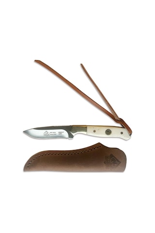 Puma Sgb Caping Smooth White Bone Kamp Bıçak, With Leather Sheath Çok Renkli