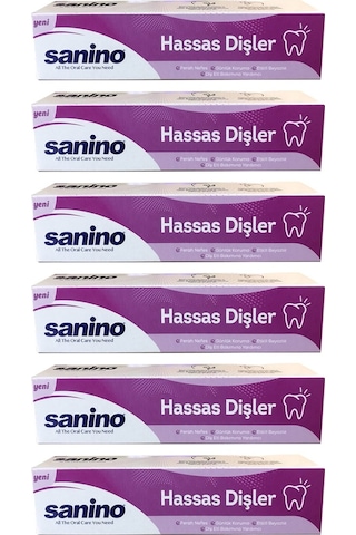 Sanino Hassas Dişler Diş Macunu 6 x 75 ML