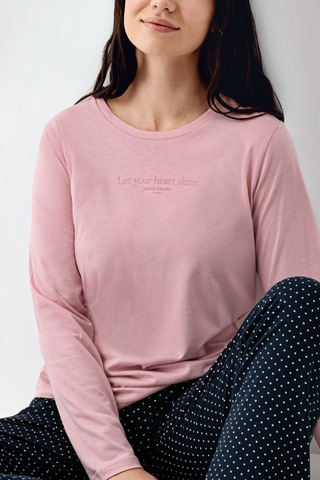 Pierre Cardin 9090 Modal Uzun Kol Kadın Pijama Takımı V1 Rose