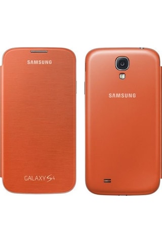 Galaxy S4 İle Uyumlu Flip Cover Kılıf Turuncu Ef-fı950boegww