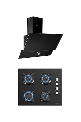 Kumtel KO-40 TAHDF - DA6-830 Siyah Ankastre Set