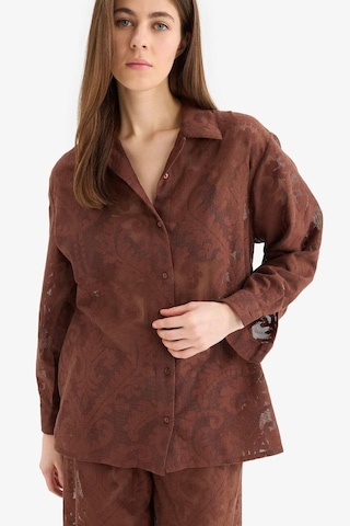 DeFacto Regular Fit Dantel Detaylı Plaj Gömleği-Fall in Love D9768AX25SMBN319