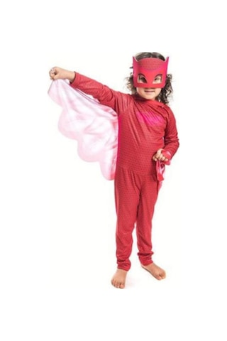 Sedirli Pija Maskeliler Owlette Kırmızı Baykuş Kız Maskeli Kostüm Çok Renkli